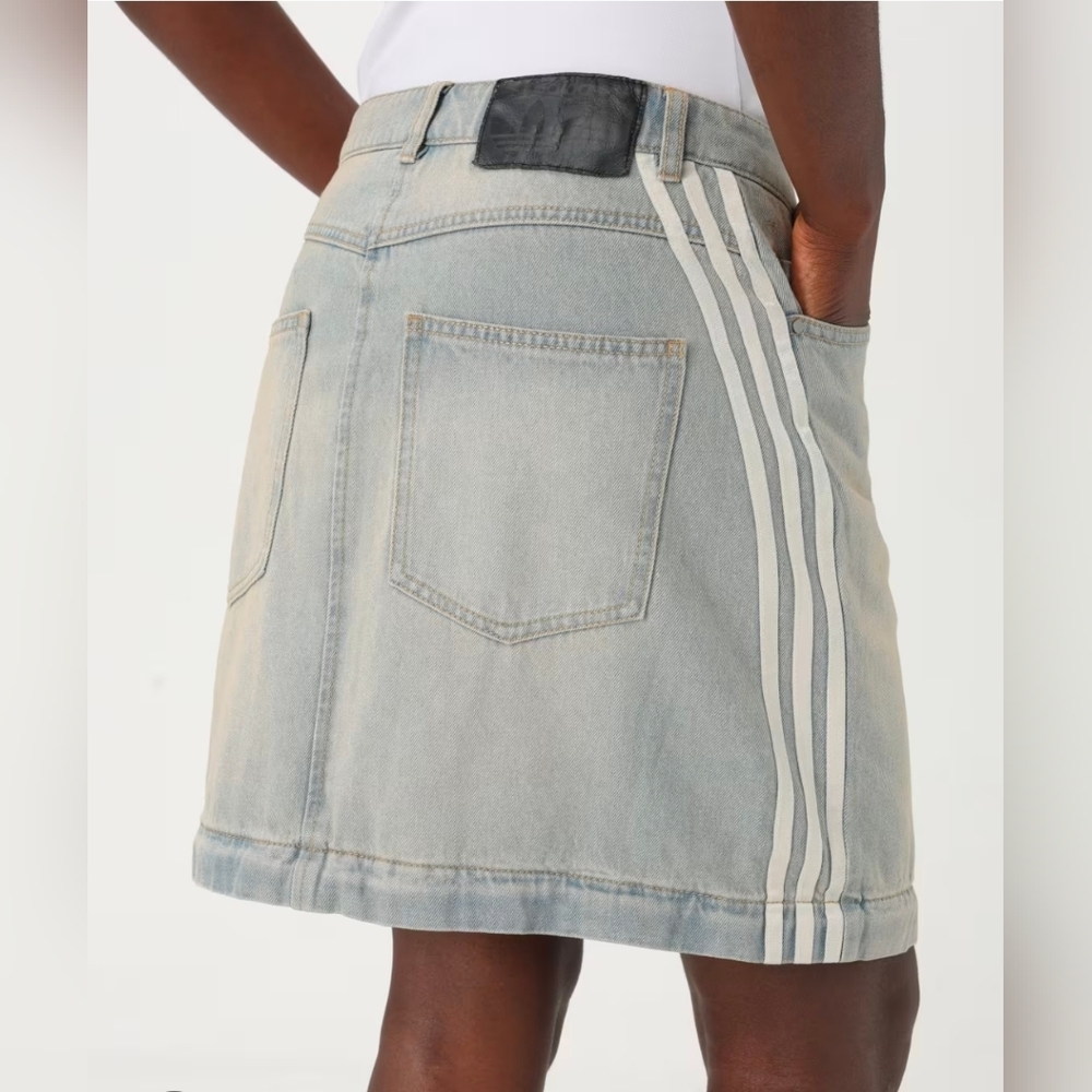 NWT Adidas Originals 2-in-1 Denim Skirt - Picture 6 of 16